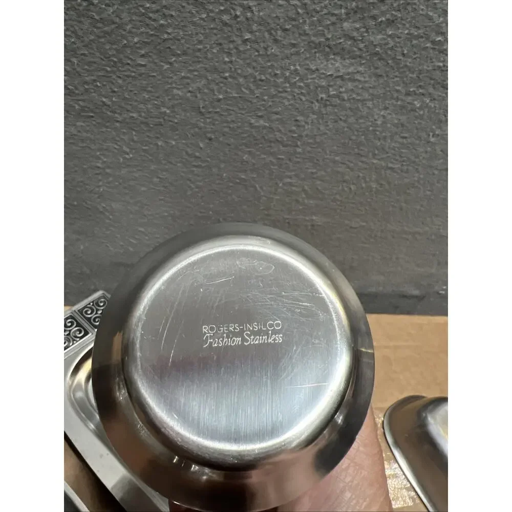 Vintage 1960s Rogers Insilco Fashion Stainless Serving Set 6 Pieces